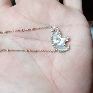Rose gold elephant chain